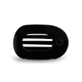 Jet Black Small Flat Round Hair Clip
                in Black - Small
            