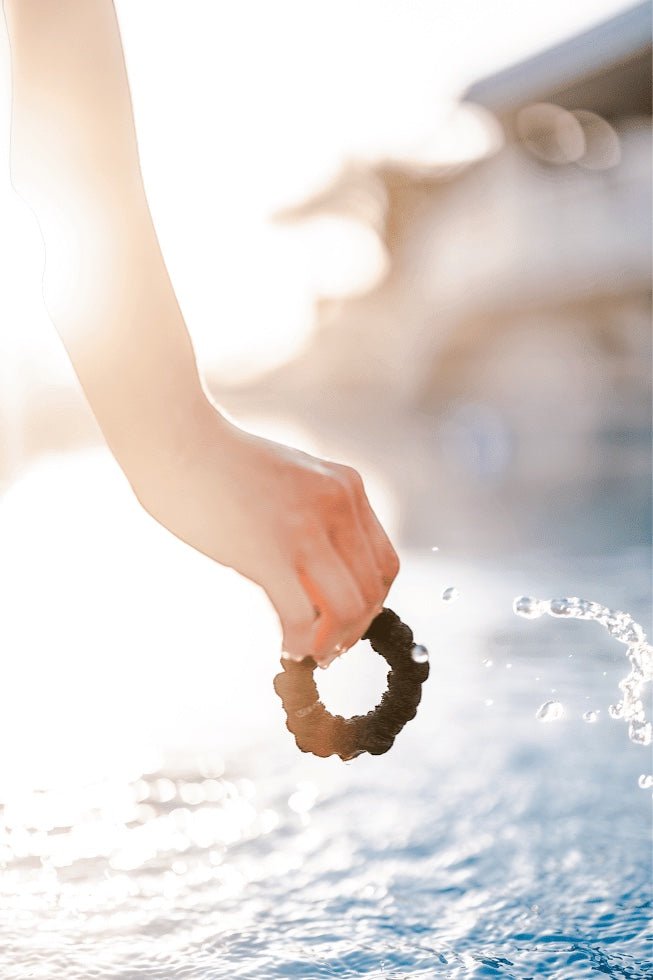 Jet Black Small Towel Scrunchies - Scrunchies - TELETIES
