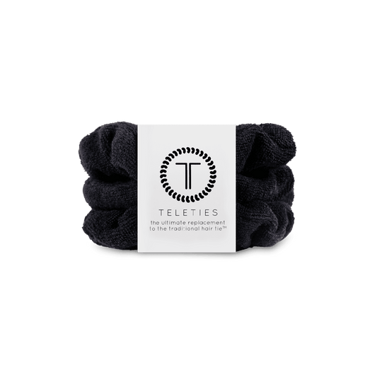 Jet Black Small Towel Scrunchies
                in Black - Small
              
