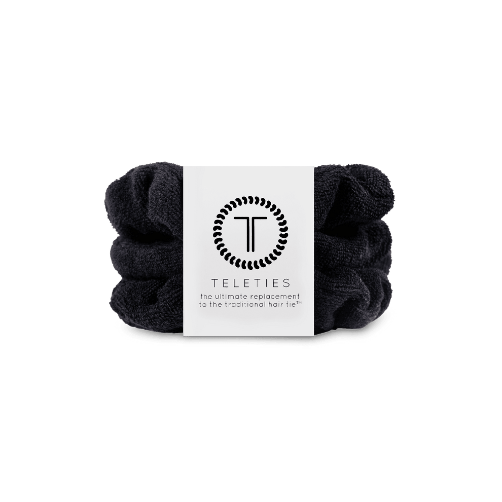 Jet Black Small Towel Scrunchies - Scrunchies - TELETIES
