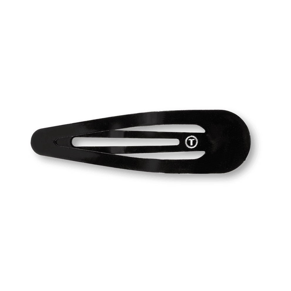 Jet Black Snap Clip (6Ct) - Hair Clips - TELETIES
