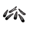 Jet Black Snap Clip (6Ct) - Hair Clips - TELETIES
