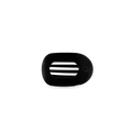 Jet Black Tiny Flat Round Clip
                in Black - Tiny
            