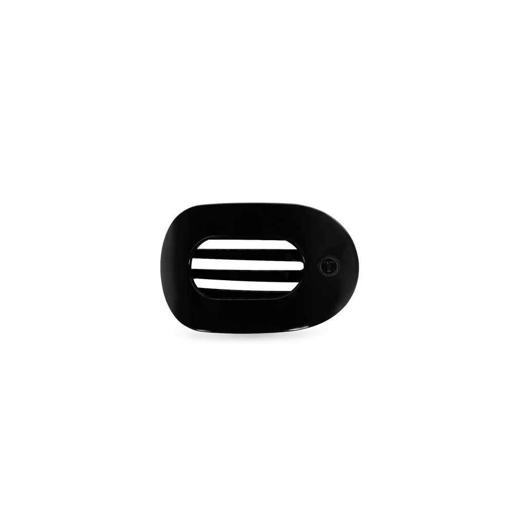 Jet Black Tiny Flat Round Clip - Hair Clips - TELETIES
