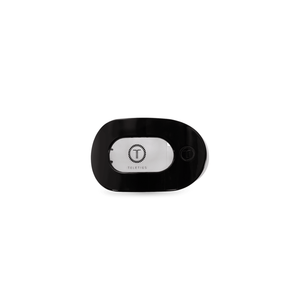 Jet Black Tiny Flat Round Clip - Hair Clips - TELETIES
