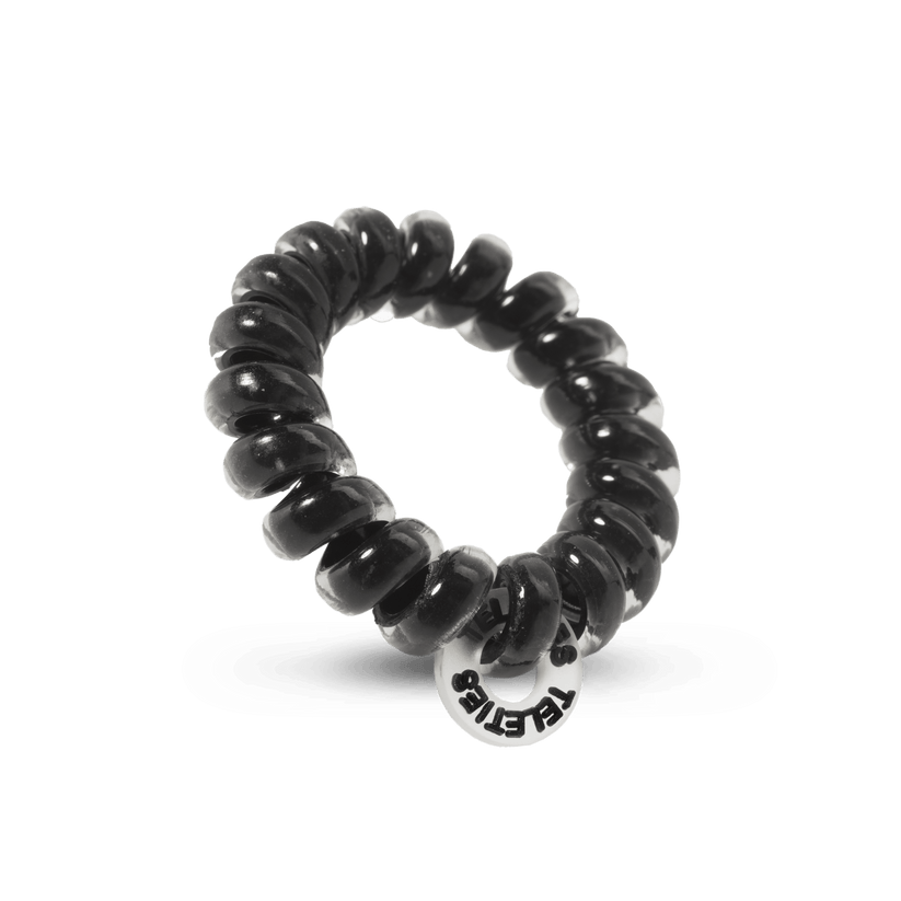 TELETIES - Jet Black Tiny Hair Ties in Black - Tiny - Image 2