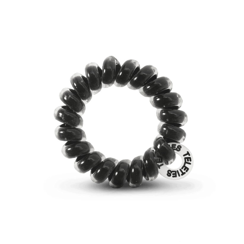 Jet Black Tiny Hair Ties - Hair Ties - TELETIES
