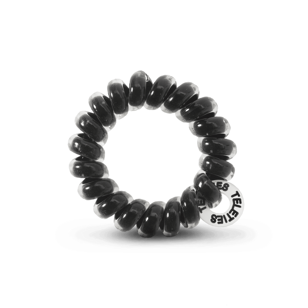 Jet Black Tiny Hair Ties - Hair Ties - TELETIES
