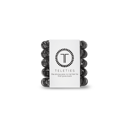 Jet Black Tiny Hair Ties in Black - Tiny