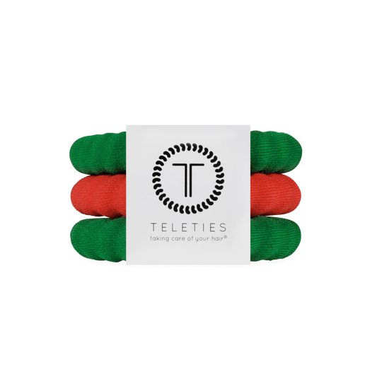 Jolly & Bright Large Nylon Hair Ties
                in Red Green - Large
              