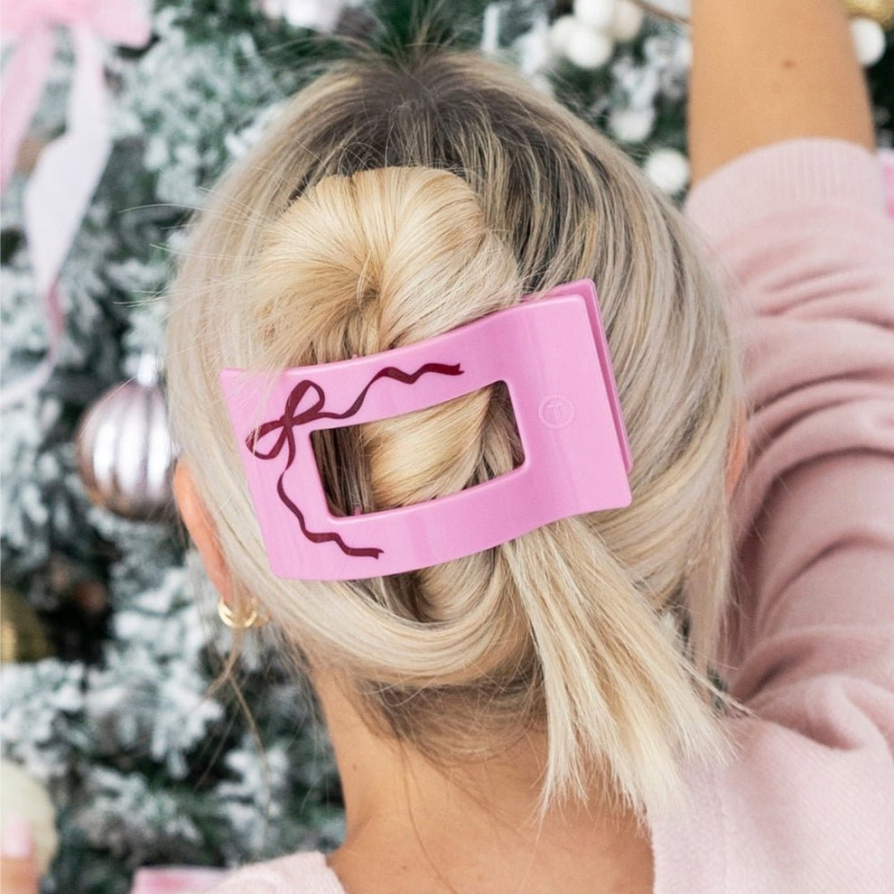 Just Add a Bow Large Flat Rectangle Hair Clip - Hair Clips - TELETIES
