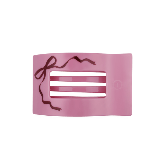 Just Add a Bow Medium Flat Rectangle Hair Clip
                in Pink - Medium
              