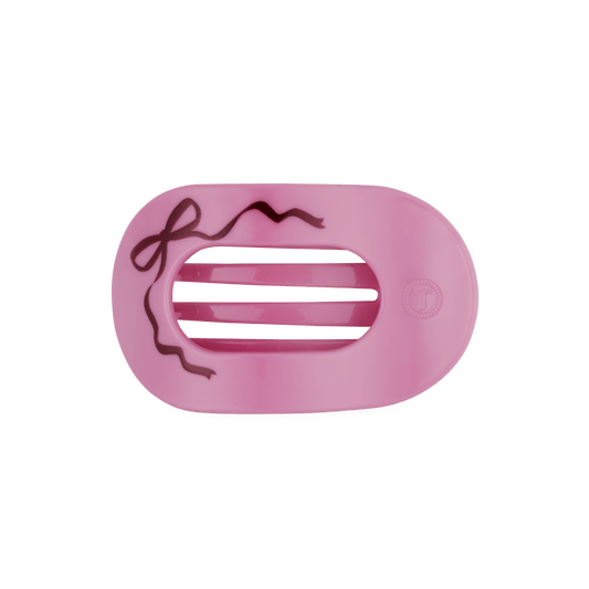 Just Add a Bow Medium Flat Round Hair Clip
                in Pink - Medium
              