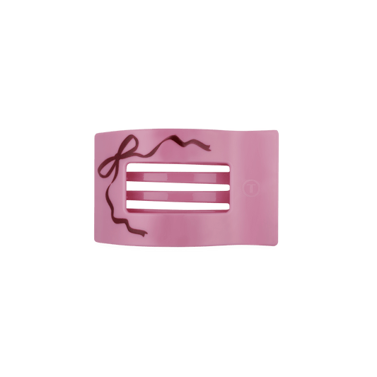 Just Add a Bow Small Flat Rectangle Hair Clip
                in Pink - Small
              