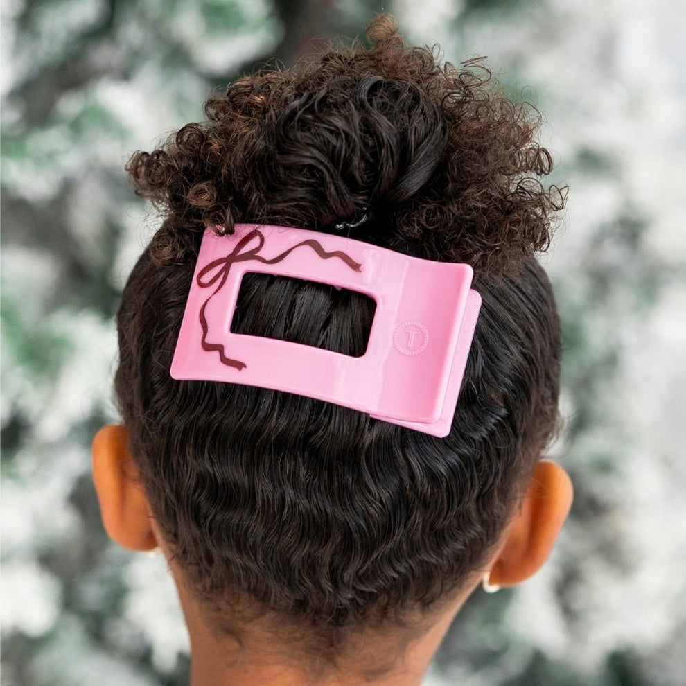 Just Add a Bow Small Flat Rectangle Hair Clip - Hair Clips - TELETIES
