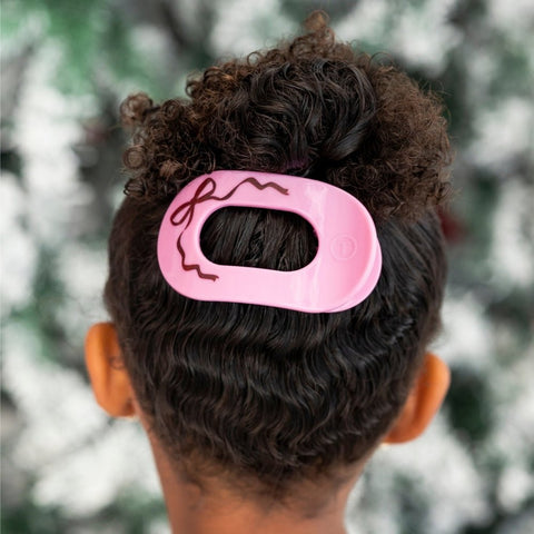 Just Add a Bow Small Flat Round Hair Clip