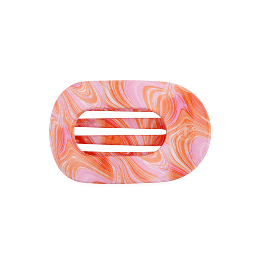 Just Keep Swimming Medium Flat Round Hair Clip
                in Orange - Medium
              