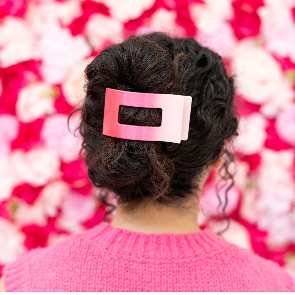 Kiss & Tell Medium Flat Rectangle Hair Clip - Hair Clips - TELETIES
