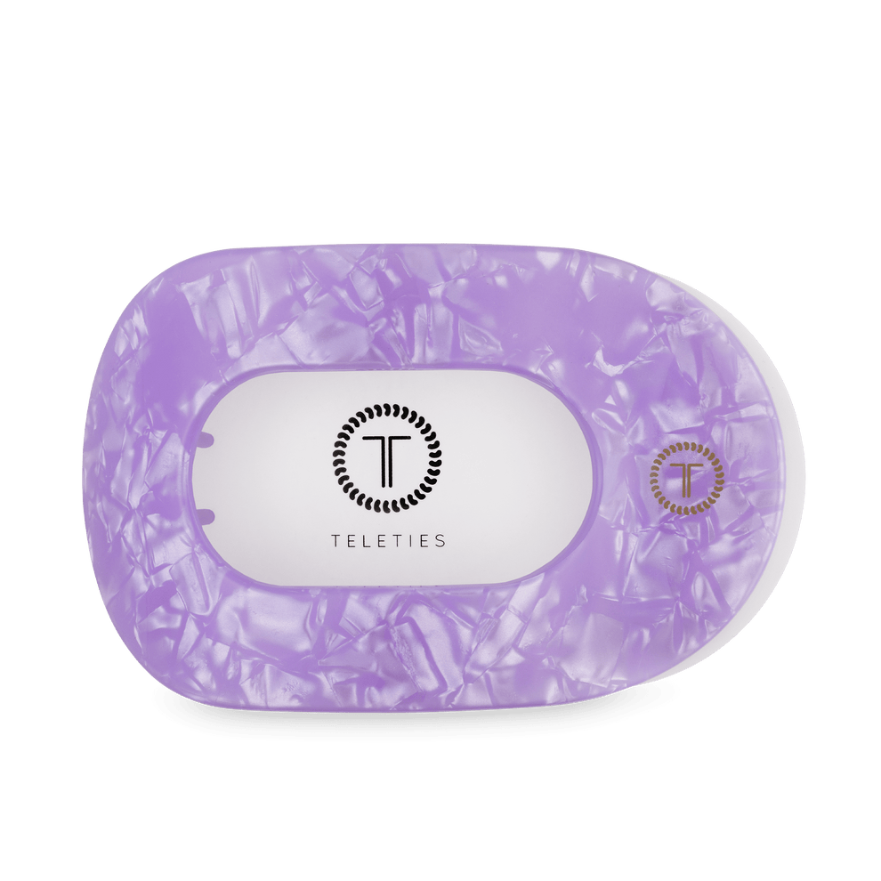 Lavender Mist Large Flat Round Hair Clip - Hair Clips - TELETIES
