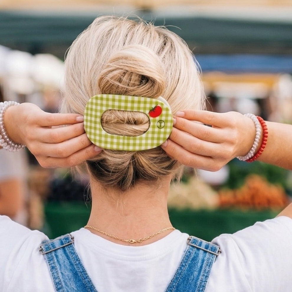 Locally Grown Large Flat Round Hair Clip - Hair Clips - TELETIES
