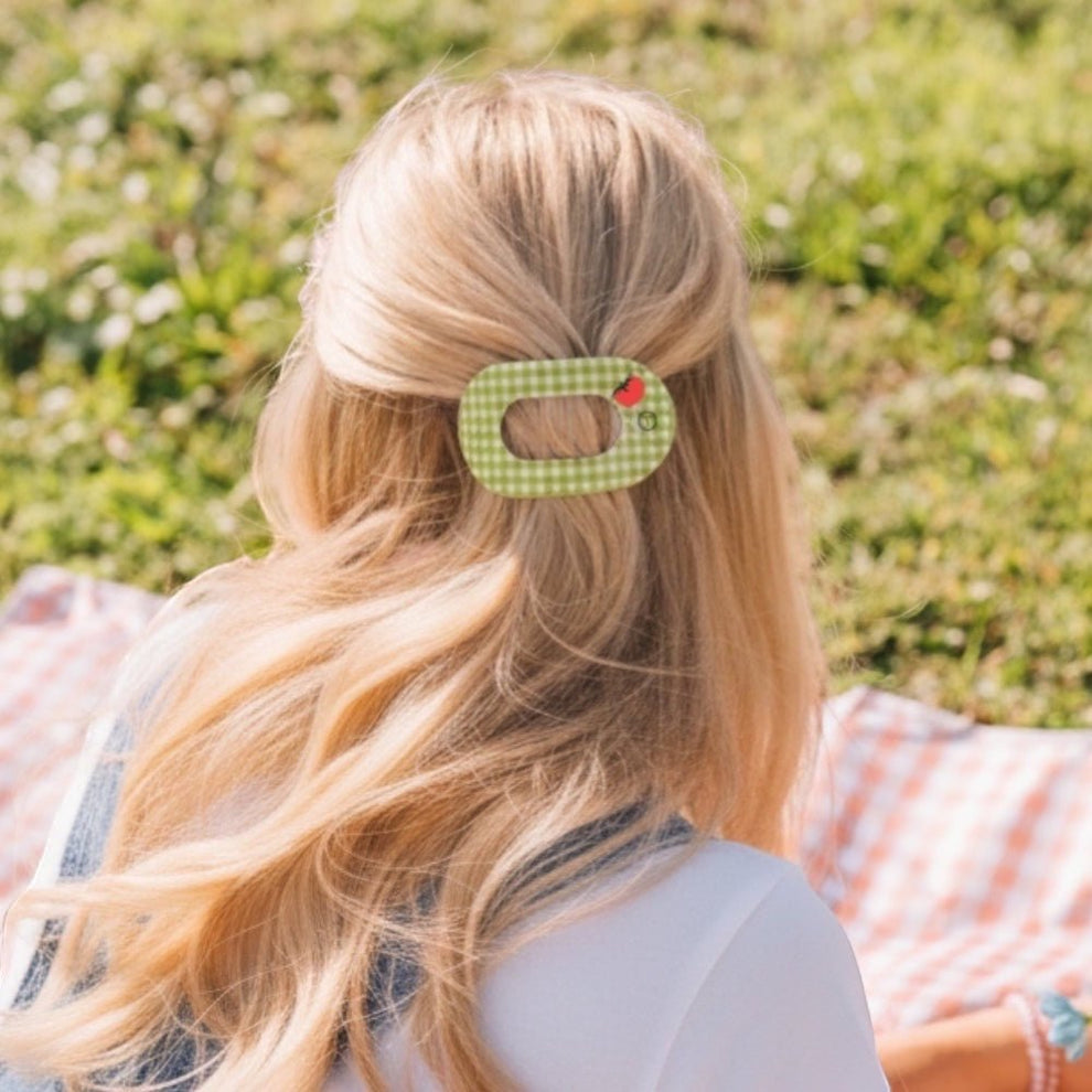 Locally Grown Small Flat Round Hair Clip - Hair Clips - TELETIES

