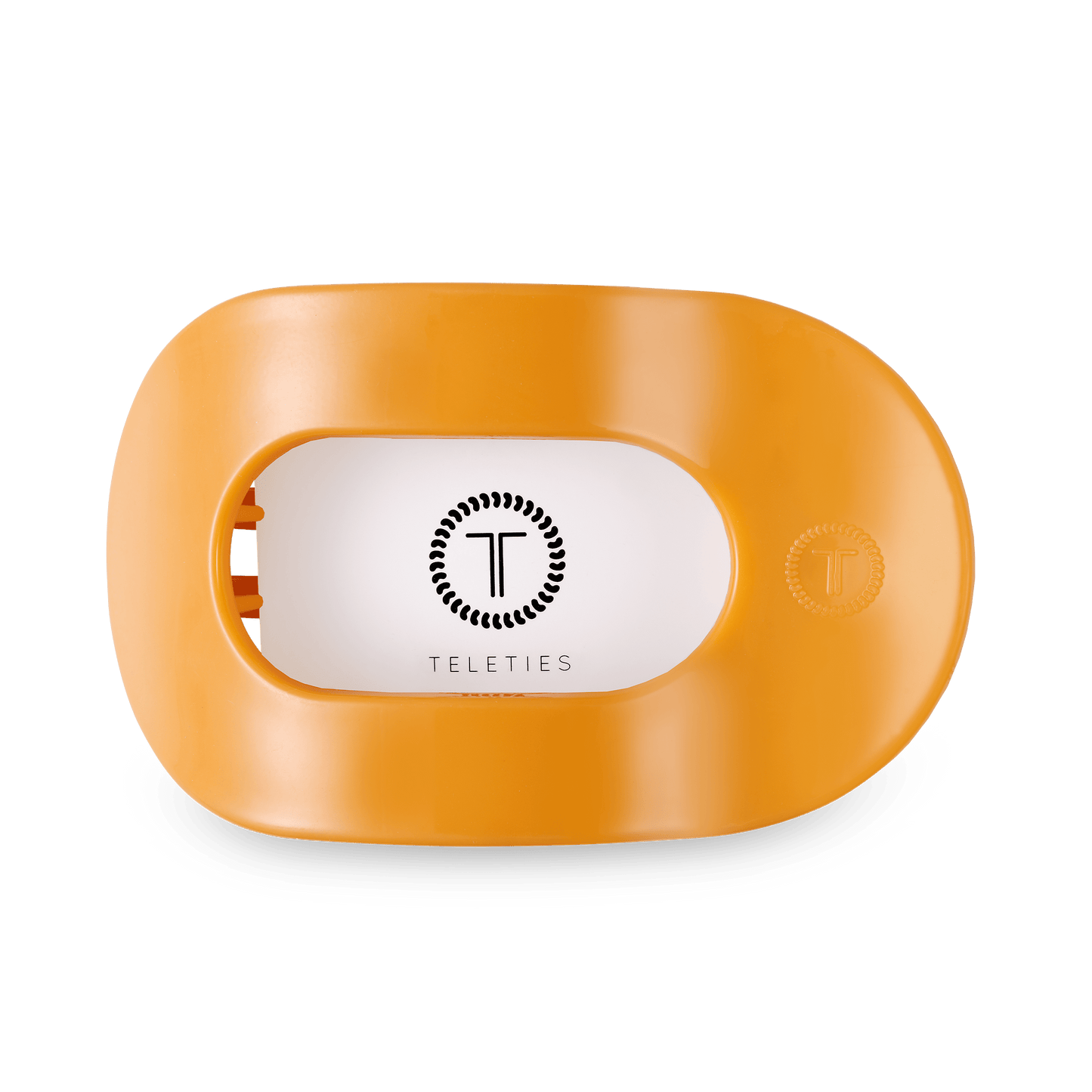 TELETIES - Mango for it! Large Flat Round Hair Clip in Orange - Large
