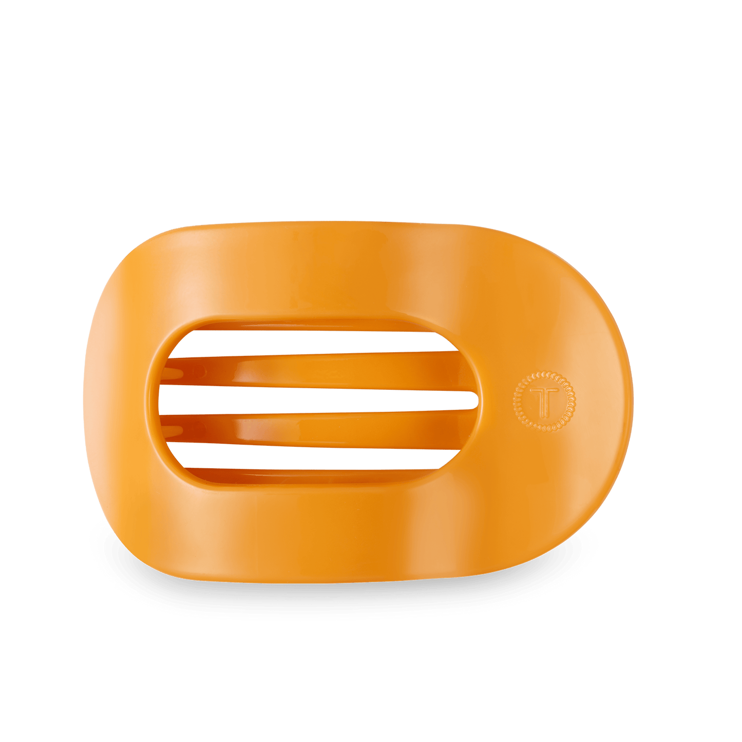 TELETIES - Mango for it! Large Flat Round Hair Clip in Orange - Large