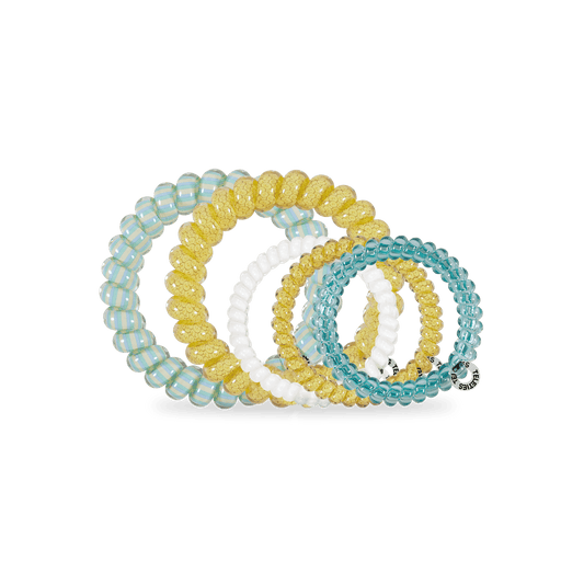 Me and My Peeps Mix Pack Hair Ties in Yellow Blue White - Mix Pack - Image 2