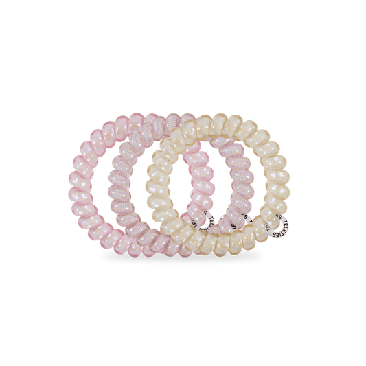 Meadow Mist Large Hair Ties in Pink Yellow Shimmer - Large - Image 2