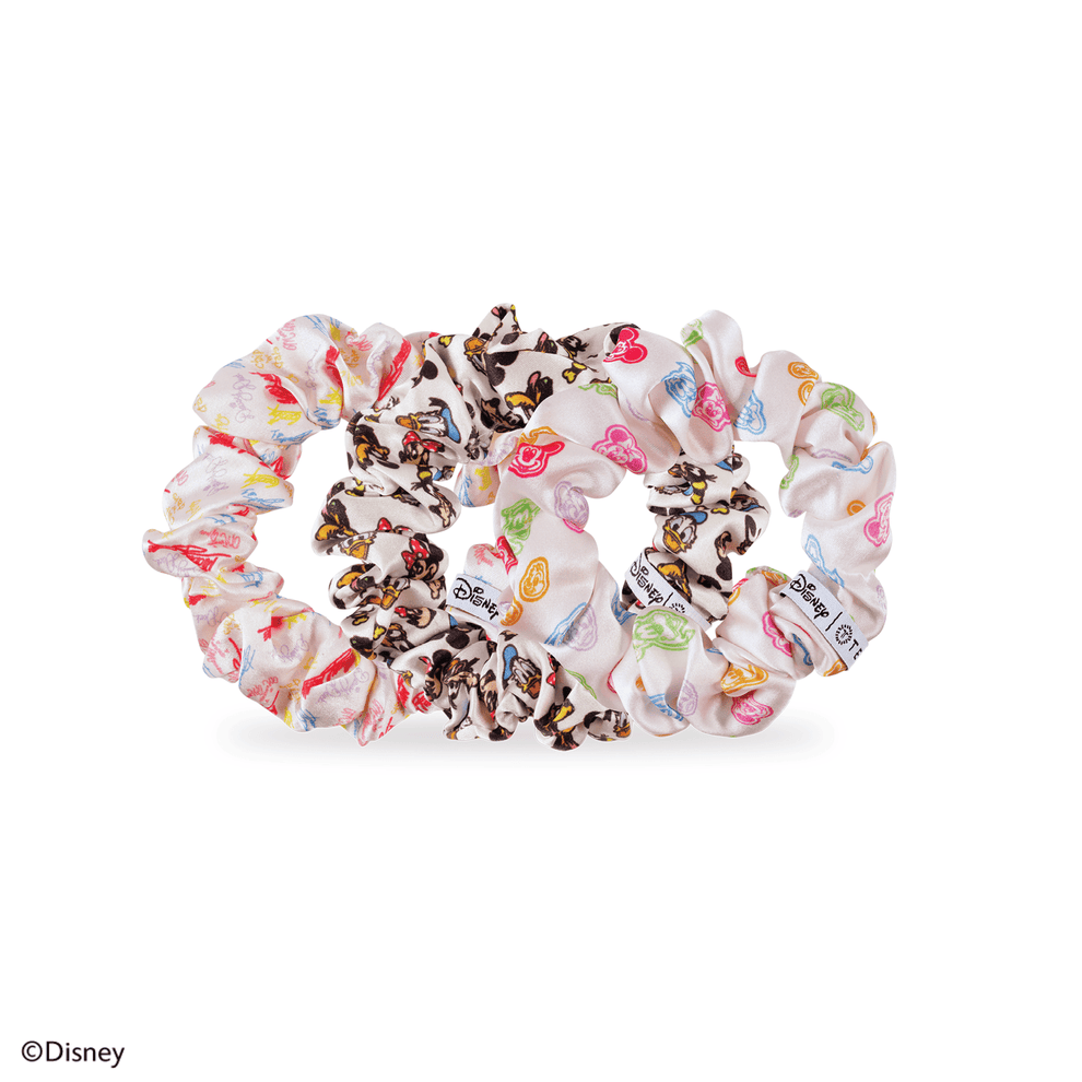 Mickey and Friends Large Silk Scrunchies - Scrunchies - TELETIES
