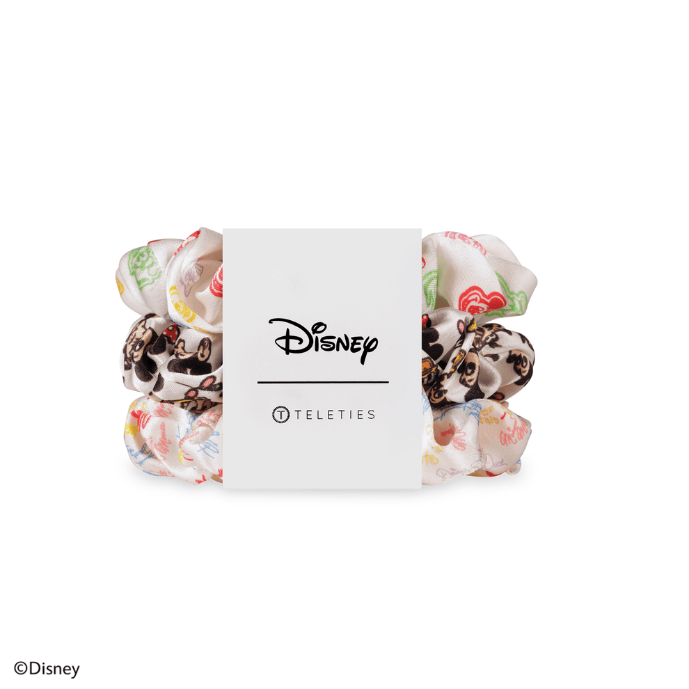 Mickey and Friends Large Silk Scrunchies - Scrunchies - TELETIES
