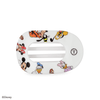 TELETIES - Mickey and Friends Medium Flat Round Hair Clip in White - Medium - Image - 1