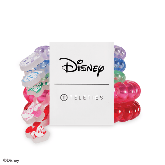 Mickey and Friends Mix Pack Hair Ties in Red Pink Green Blue Purple - Mix Pack