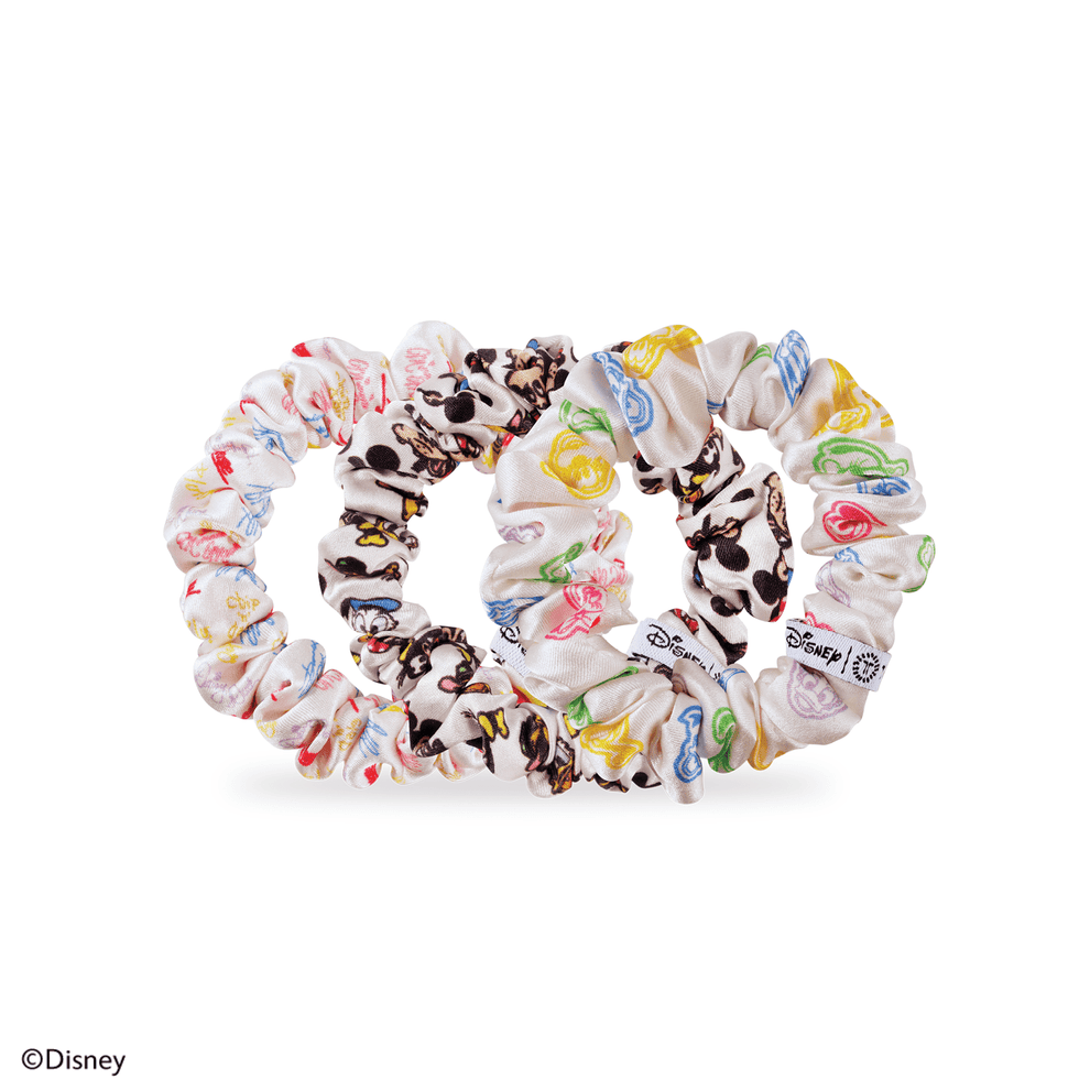 Mickey and Friends Small Silk Scrunchies - Scrunchies - TELETIES
