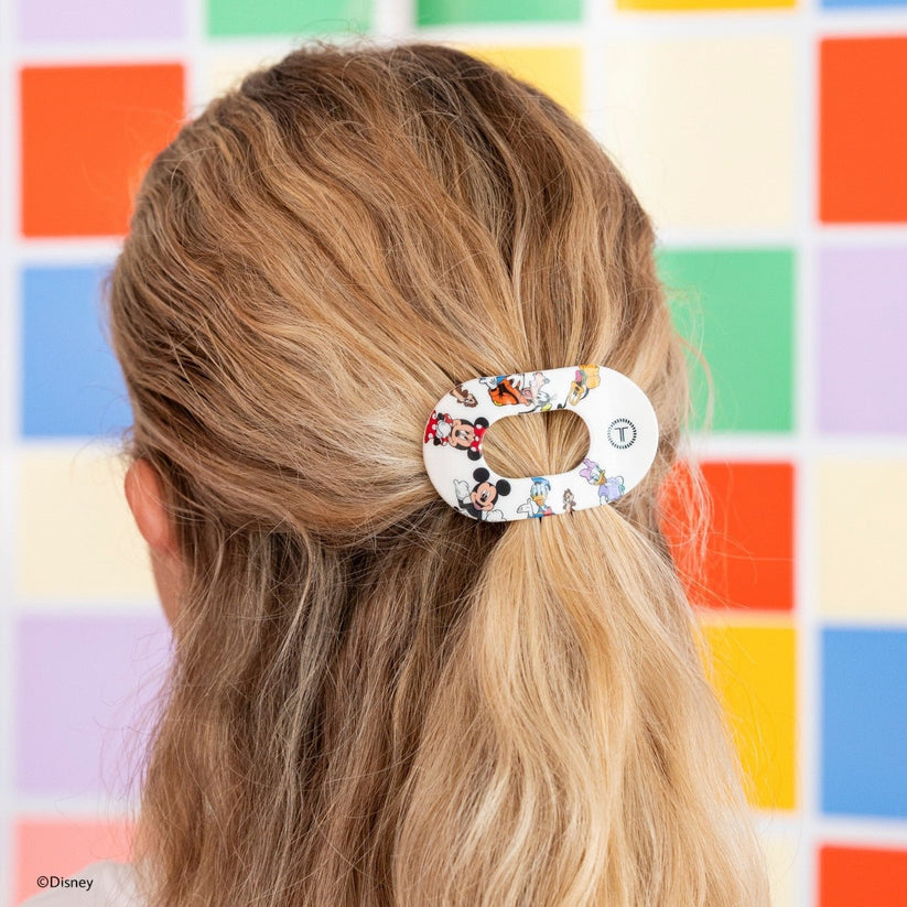 TELETIES - Mickey and Friends Tiny Flat Round Hair Clip in White - Tiny - Image 4