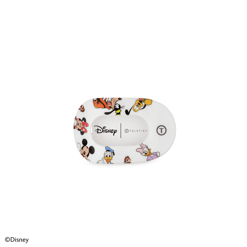 TELETIES - Mickey and Friends Tiny Flat Round Hair Clip in White - Tiny - Image 2