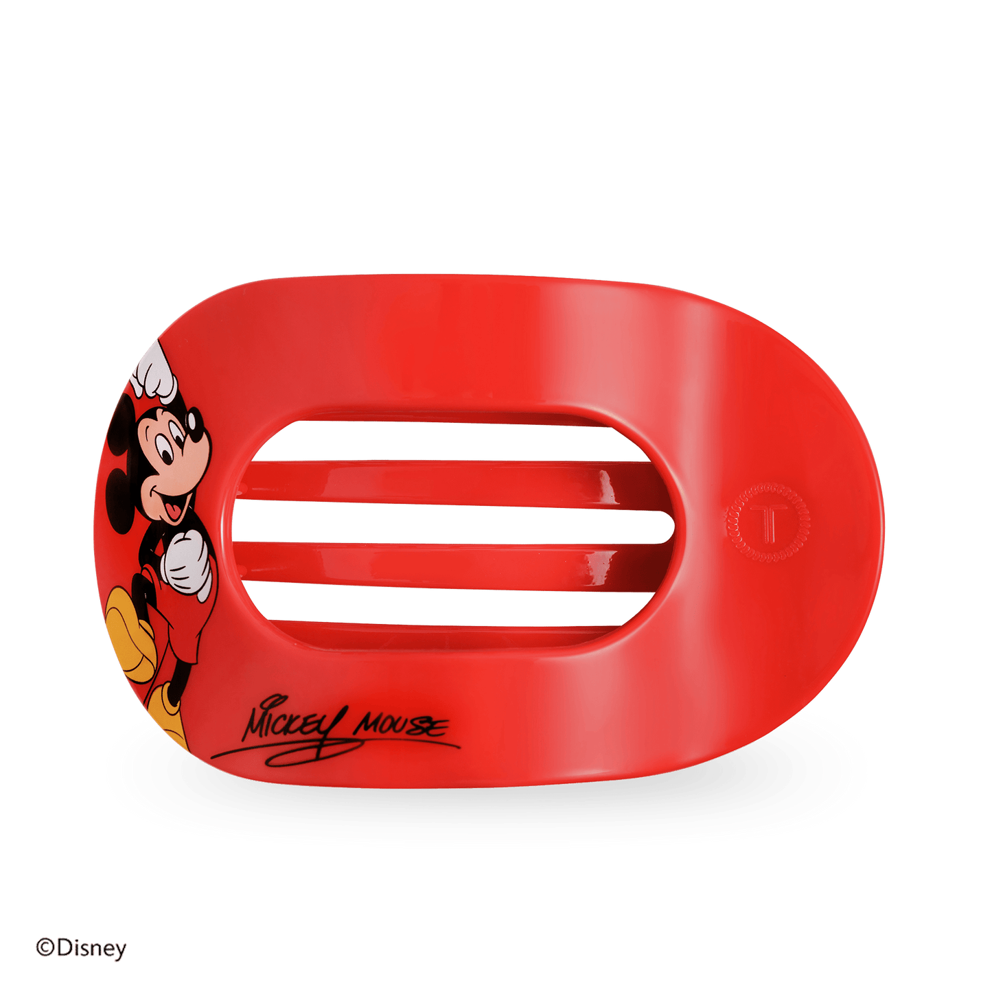 TELETIES - Mickey Mouse Large Flat Round Hair Clip in Red - Large