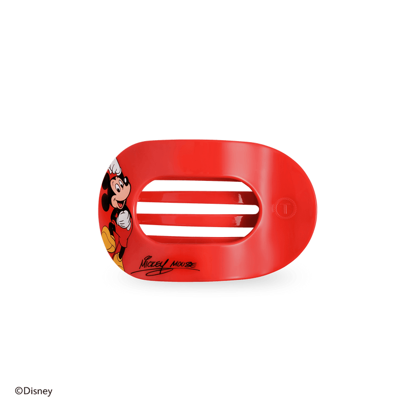 TELETIES - Mickey Mouse Small Flat Round Hair Clip in Red - Small - Image 1