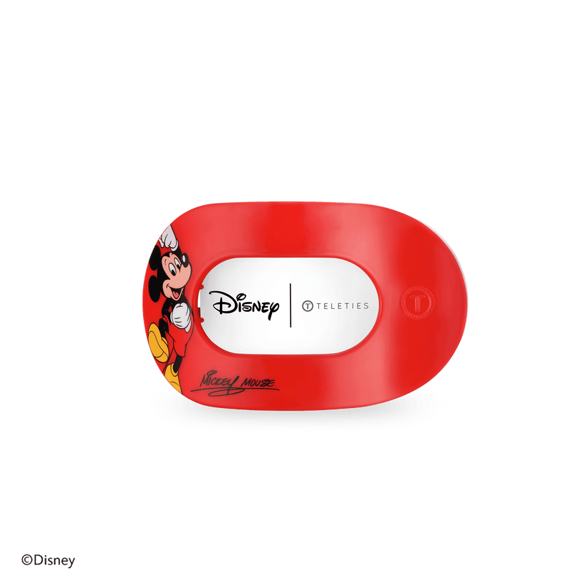 TELETIES - Mickey Mouse Small Flat Round Hair Clip in Red - Small - Image 2