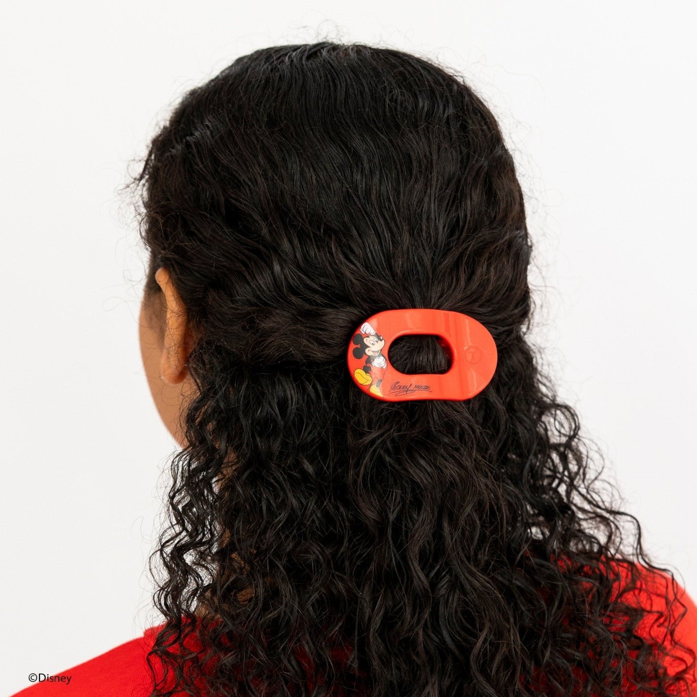 TELETIES - Mickey Mouse Tiny Flat Round Hair Clip in Red - Tiny