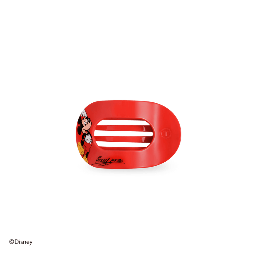 TELETIES - Mickey Mouse Tiny Flat Round Hair Clip in Red - Tiny - Image 1