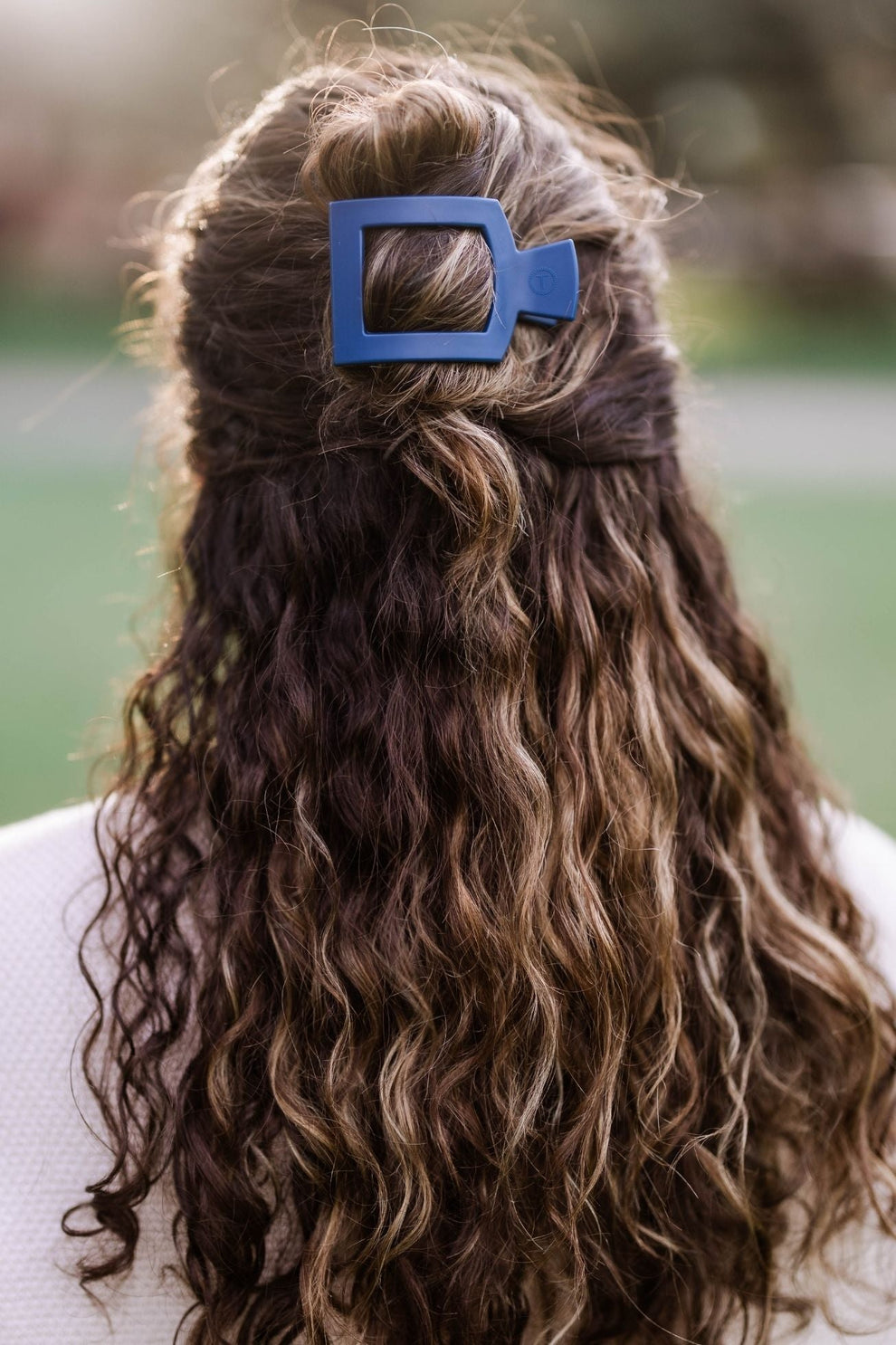 Midnight Rain Small Flat Square Hair Clip - Hair Clips - TELETIES
