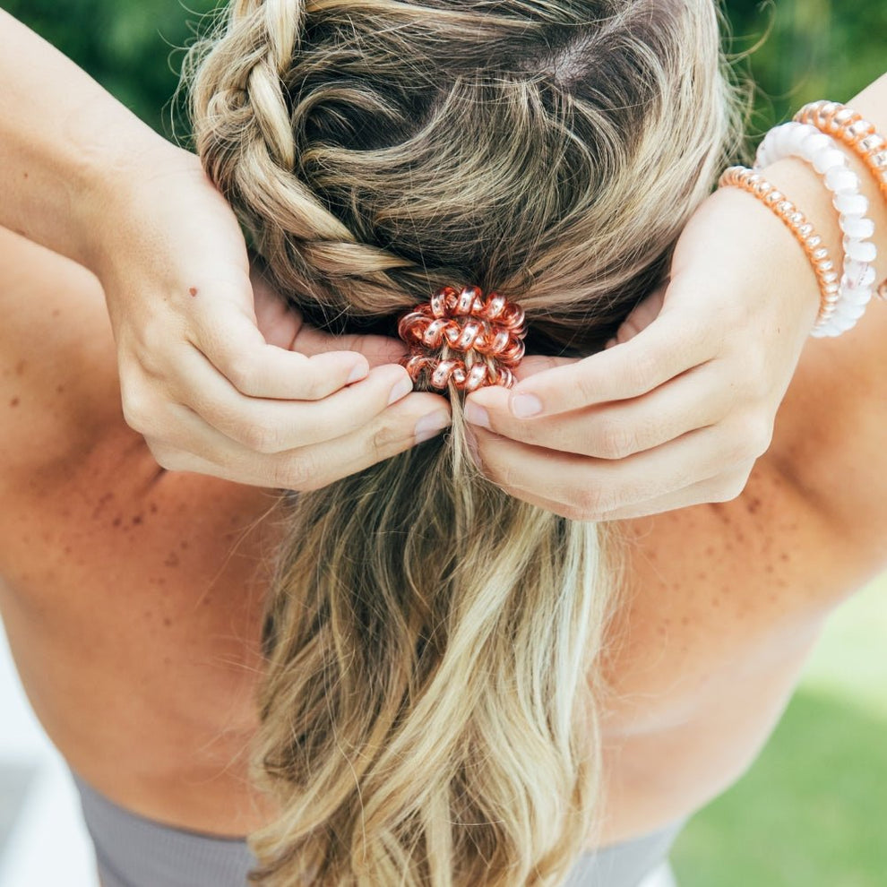 Millennial Pink Large Hair Ties - Hair Ties - TELETIES
