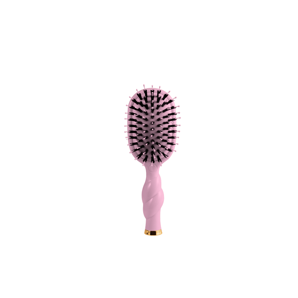 Mini Boar Bristle Hair Brush - Bubblegum Pink - Hairbrush - TELETIES
