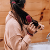 Mini Boar Bristle Hair Brush - Mulberry - Hairbrush - TELETIES
