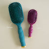 Mini Boar Bristle Hair Brush - Mulberry - Hairbrush - TELETIES
