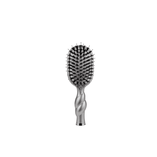 Mini Boar Bristle Hair Brush - Silver Lining
                in Silver - Mini
              