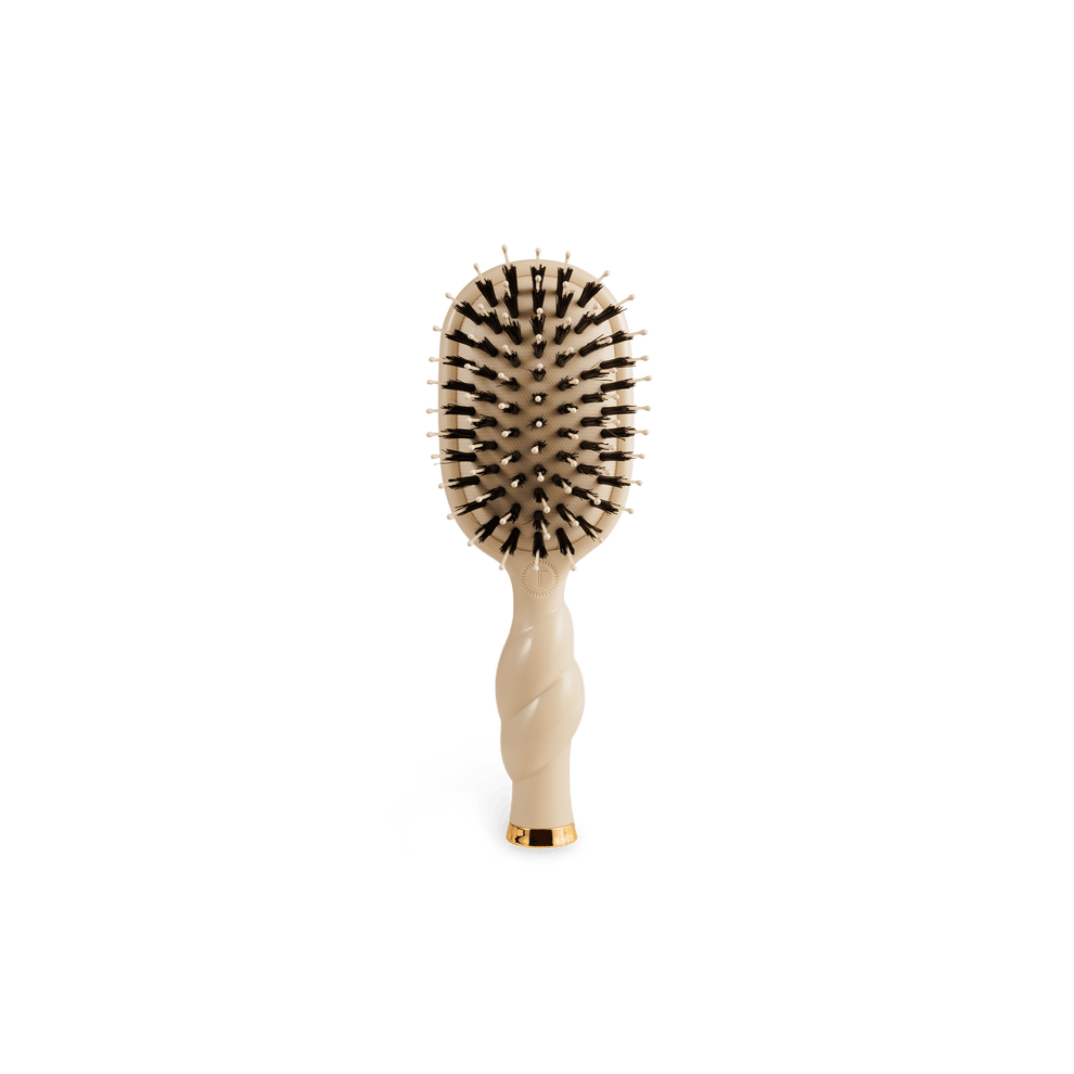Mini Boar Bristle Hair Brush - Tan - Hairbrush - TELETIES
