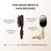 Mini Boar Bristle Hair Brush - Tan - Hairbrush - TELETIES
