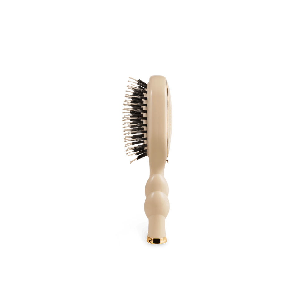 Mini Boar Bristle Hair Brush - Tan - Hairbrush - TELETIES
